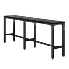 Tables de bar modernes en pin noir et métal avec repose-pieds