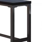 Tables de bar modernes en pin noir et métal avec repose-pieds