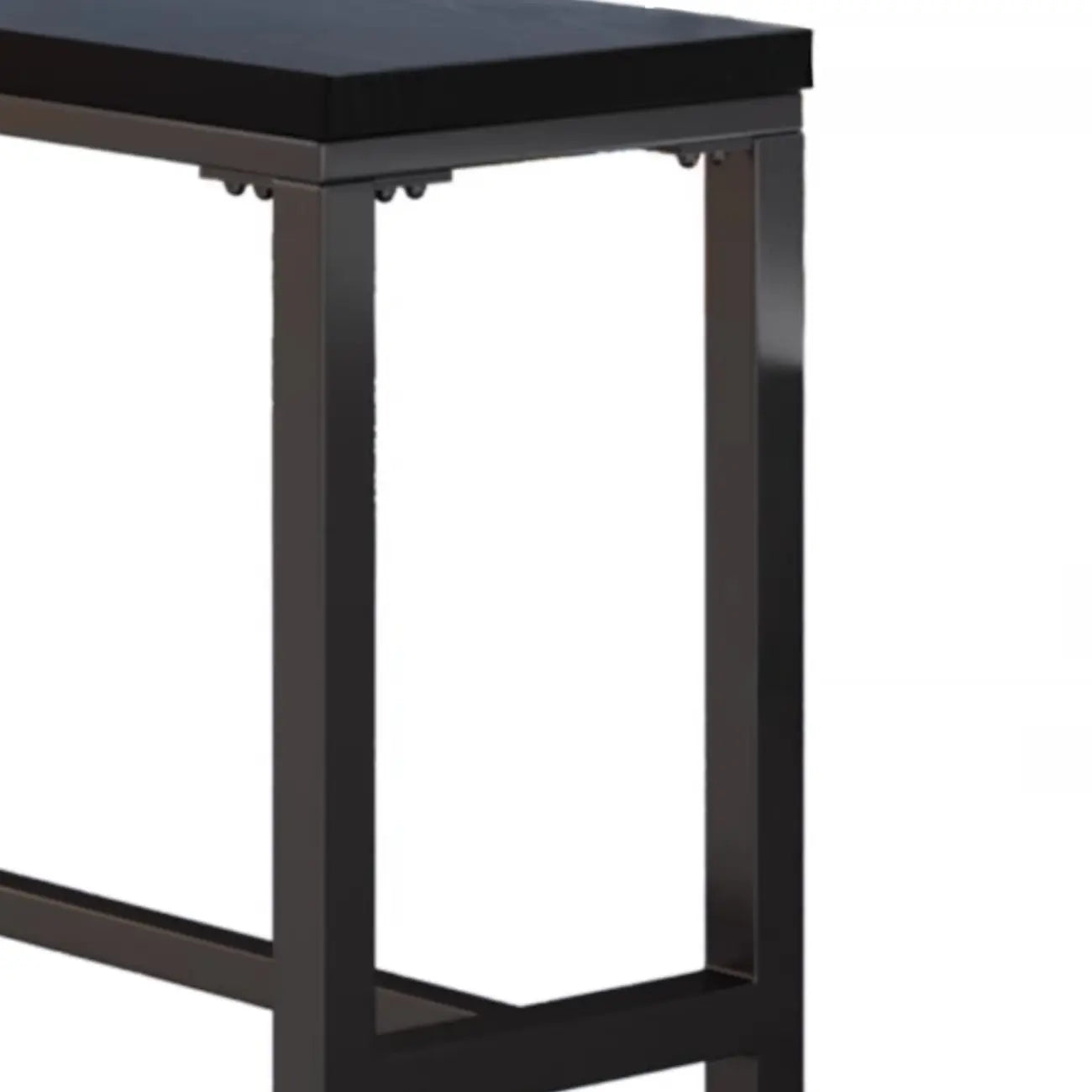 Tables de bar modernes en pin noir et métal avec repose-pieds