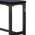 Tables de bar modernes en pin noir et métal avec repose-pieds