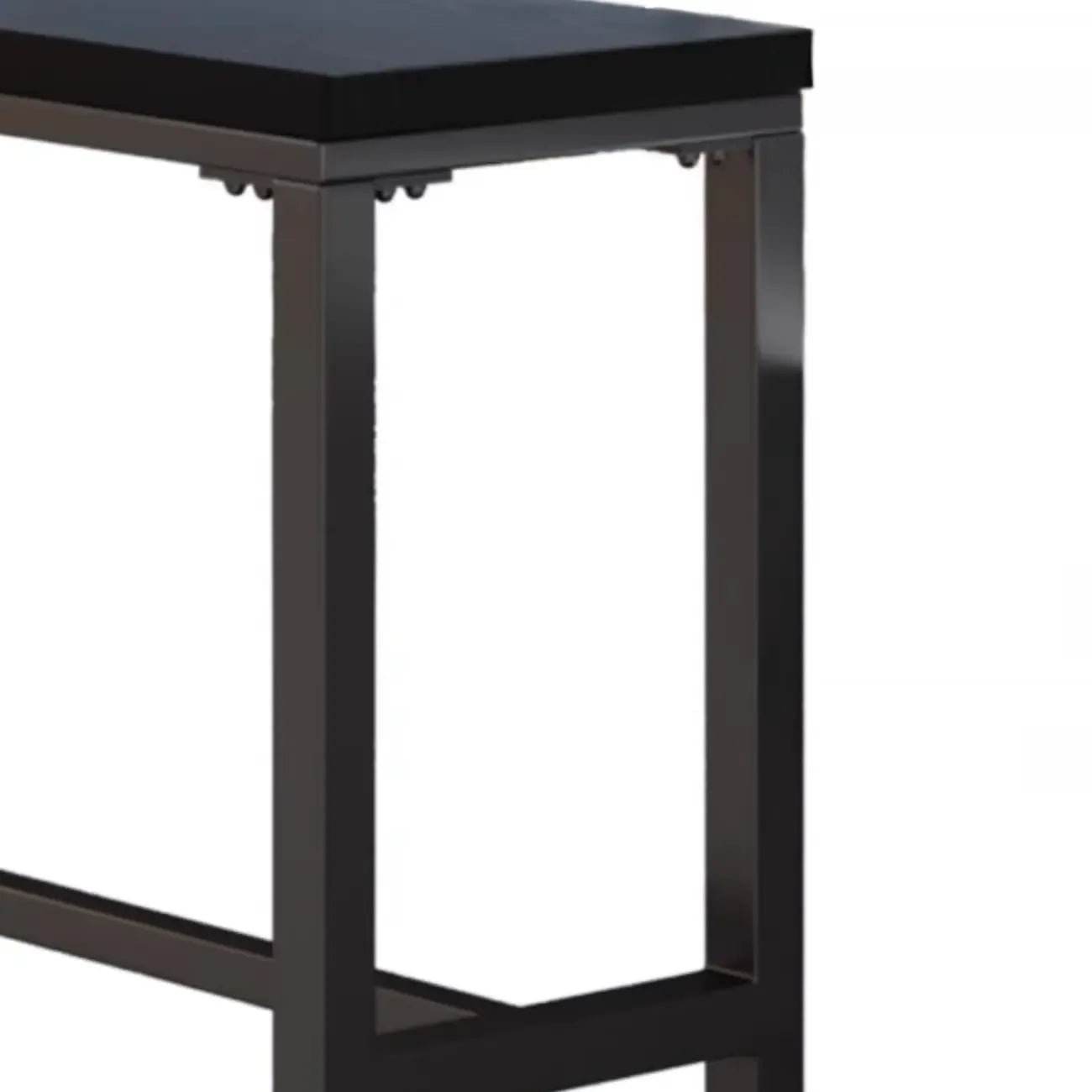 Tables de bar modernes en pin noir et métal avec repose-pieds