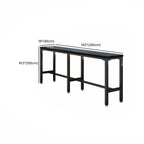 Tables de bar modernes en pin noir et métal avec repose-pieds