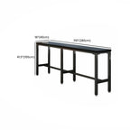 Tables de bar modernes en pin noir et métal avec repose-pieds