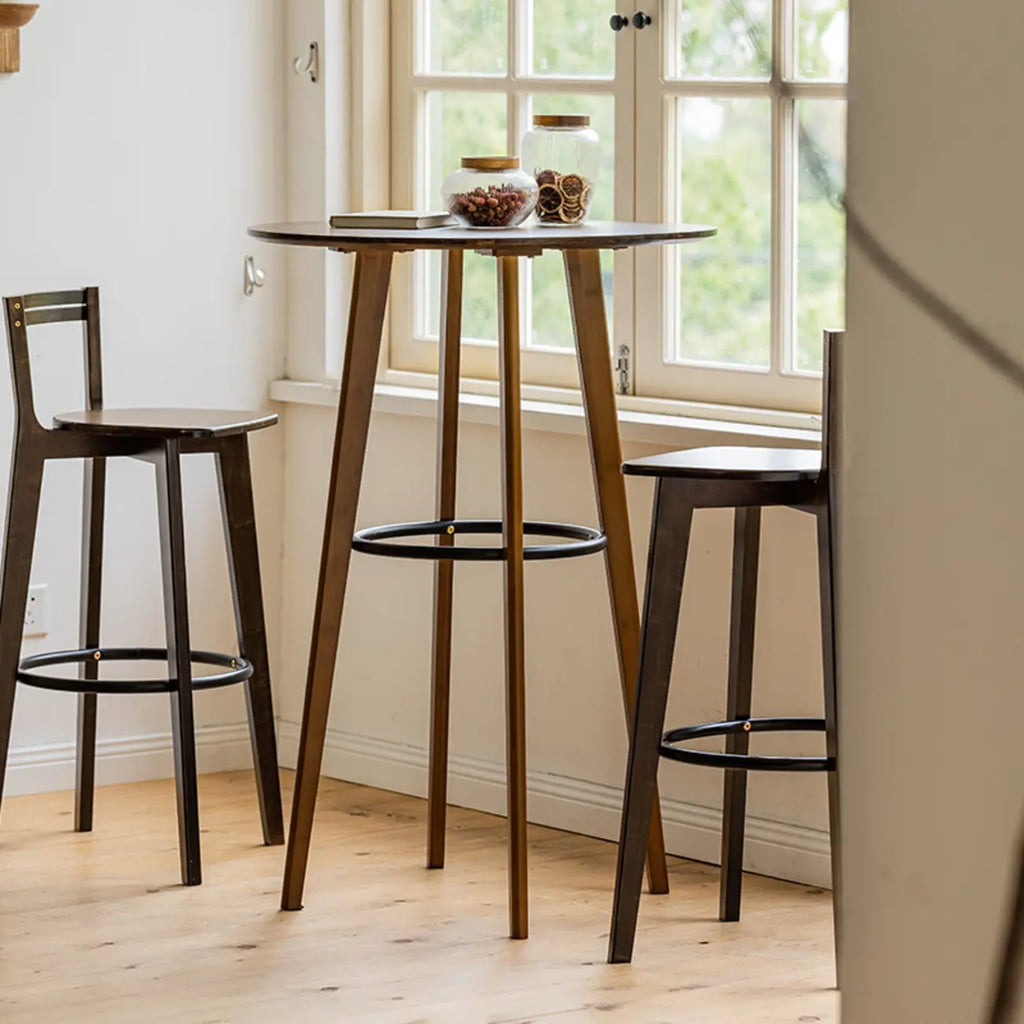 Tables de bar modernes à plateau fixe en bambou de forme sphérique