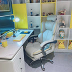 Fauteuil de bureau inclinable moderne en cuir blanc