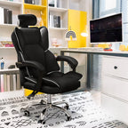Fauteuil de bureau inclinable moderne en cuir blanc