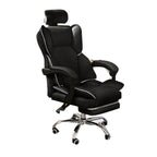 Fauteuil de bureau inclinable moderne en cuir blanc