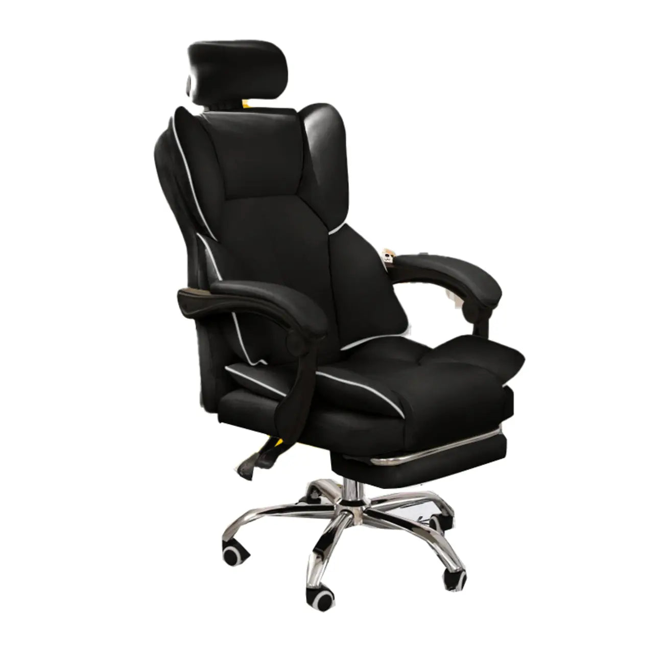 Fauteuil de bureau inclinable moderne en cuir blanc