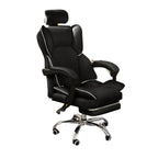 Fauteuil de bureau inclinable moderne en cuir blanc
