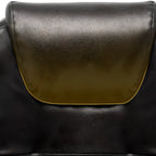 Fauteuil de bureau ergonomique pivotant et inclinable en cuir noir, style exécutif