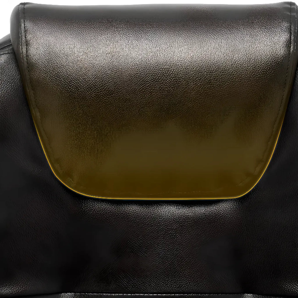 Fauteuil de bureau ergonomique pivotant et inclinable en cuir noir, style exécutif