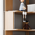 Bibliothèque d'angle profonde en bois avec dos ouvert pour le salon