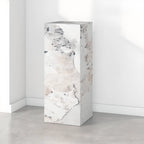 Table d'appoint minimaliste en marbre carré