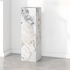 Table d'appoint minimaliste en marbre carré