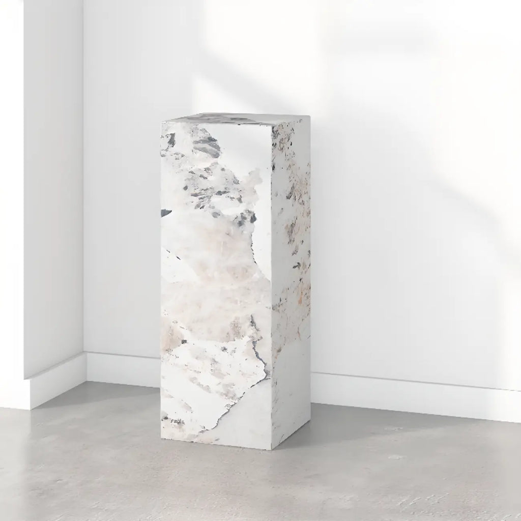 Table d'appoint minimaliste en marbre carré