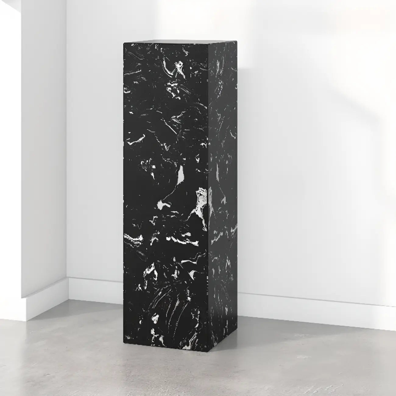 Table d'appoint minimaliste en marbre carré