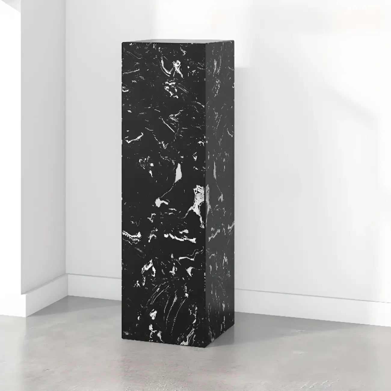 Table d'appoint minimaliste en marbre carré