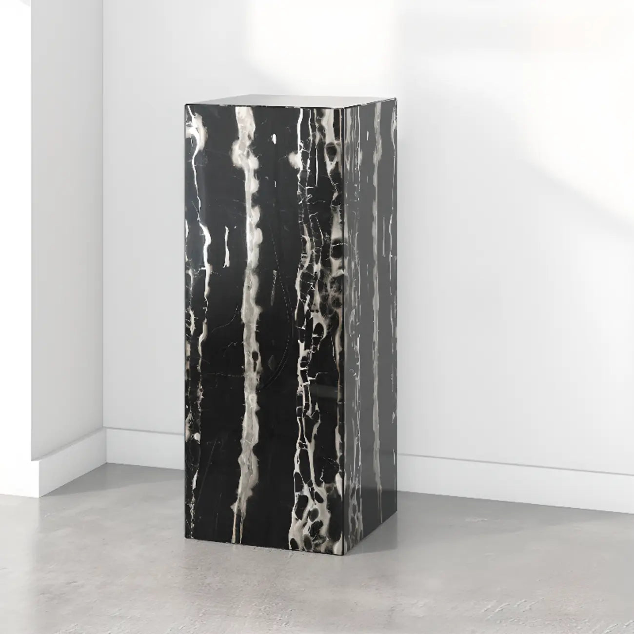 Table d'appoint minimaliste en marbre carré