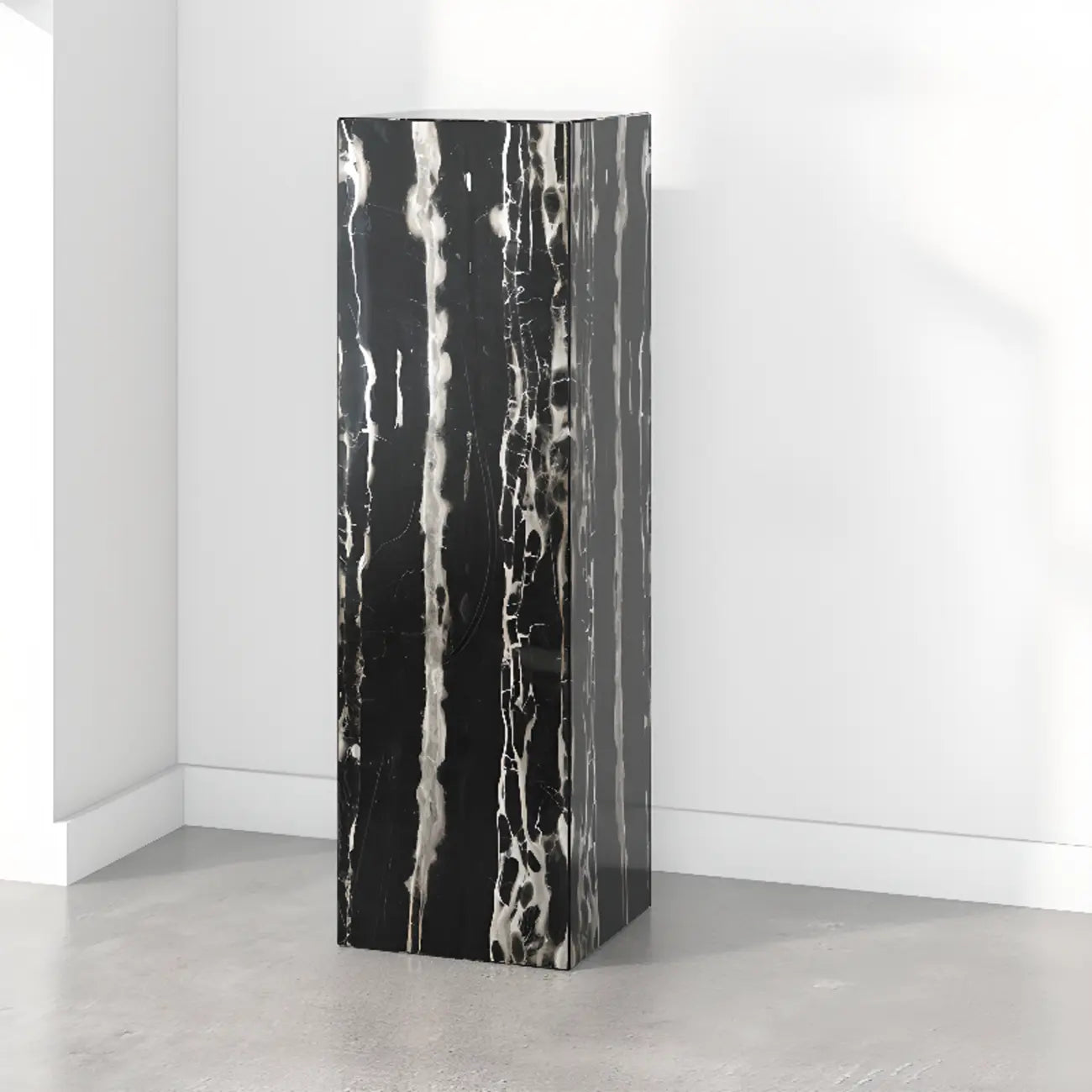 Table d'appoint minimaliste en marbre carré