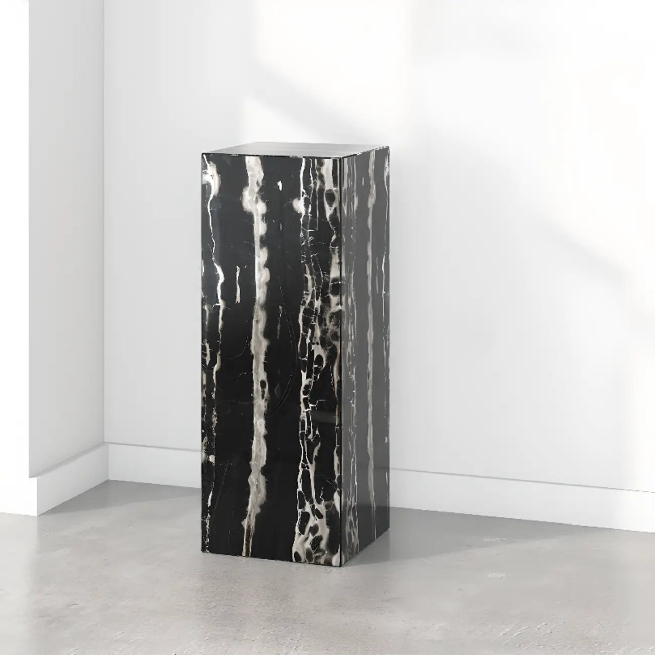 Table d'appoint minimaliste en marbre carré