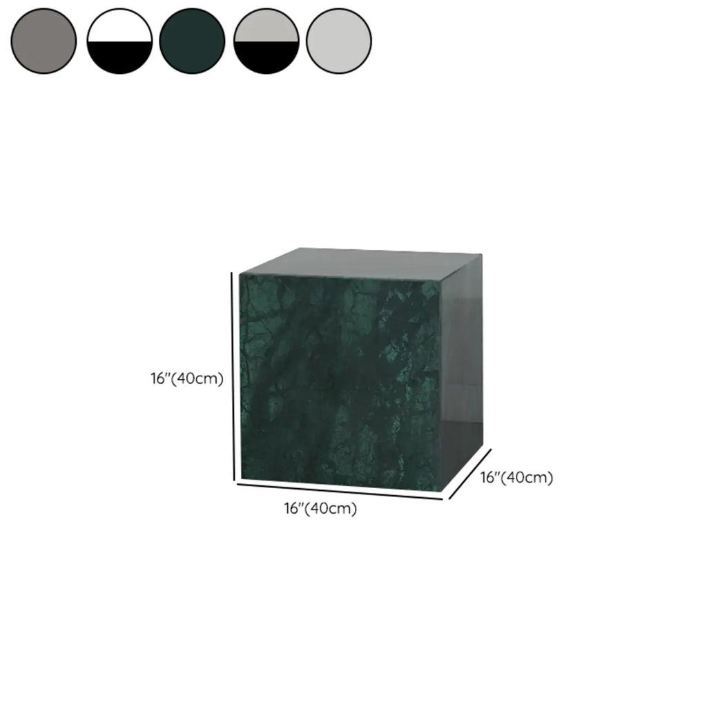Table d'appoint minimaliste en marbre carré
