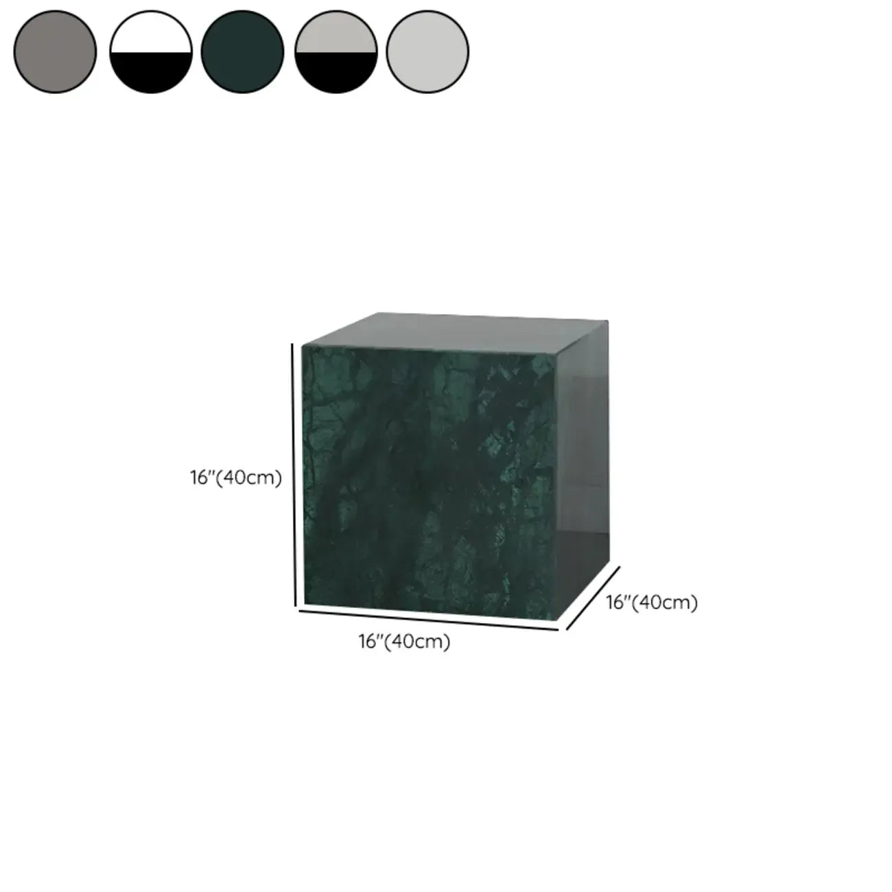 Table d'appoint minimaliste en marbre carré