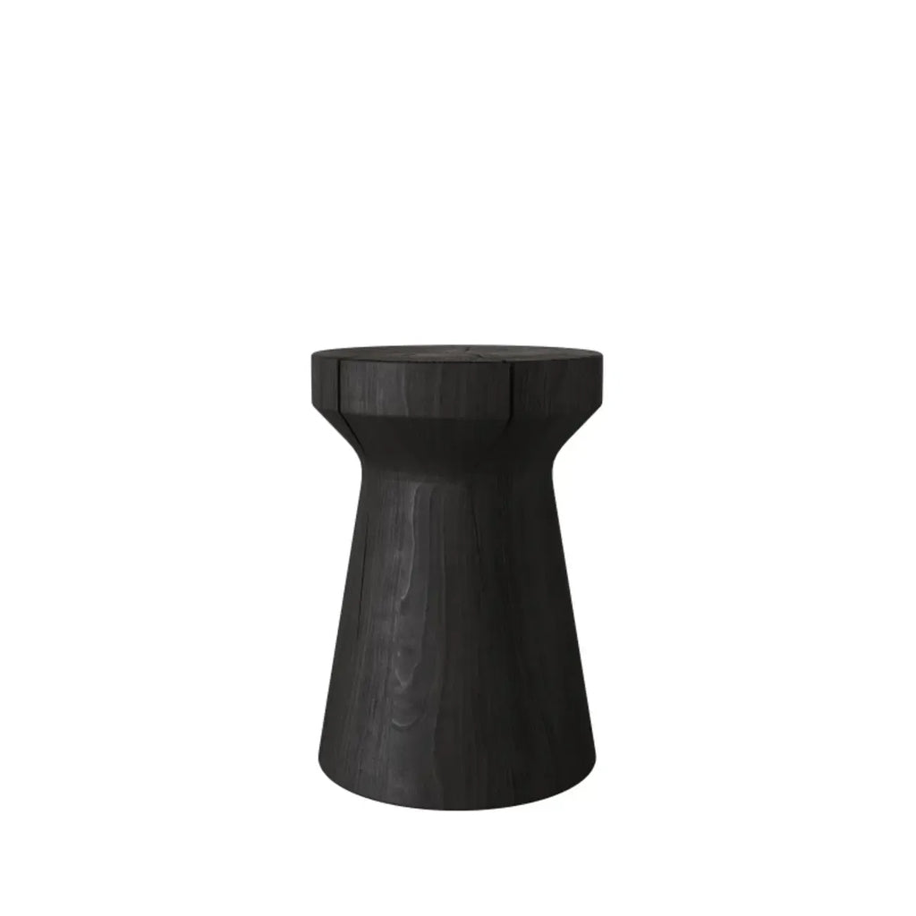 Table d'appoint en bois naturel de forme sablier