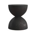 Table d'appoint en bois naturel de forme sablier