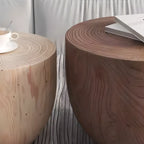 Table d'appoint en bois naturel de forme sablier