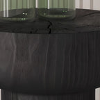 Table d'appoint en bois naturel de forme sablier