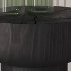 Table d'appoint en bois naturel de forme sablier