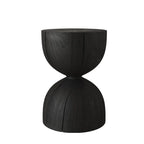 Table d'appoint en bois naturel de forme sablier