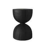 Table d'appoint en bois naturel de forme sablier
