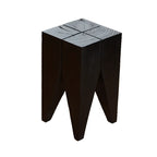 Table d'appoint en bois naturel de forme sablier