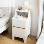Table de chevet avec tiroir de rangement en bois naturel pour chambre à coucher