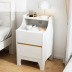 Table de chevet avec tiroir de rangement en bois naturel pour chambre à coucher