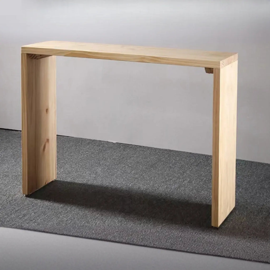 Tables de bar rectangulaires minimalistes en pin naturel