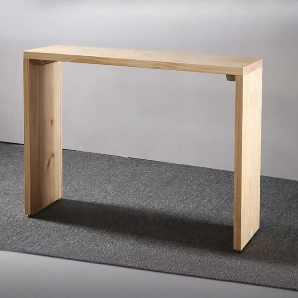 Tables de bar rectangulaires minimalistes en pin naturel