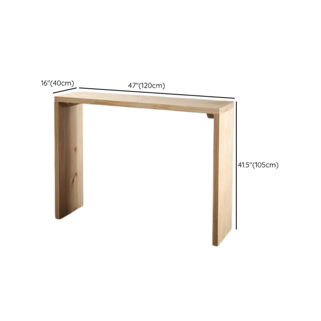 Tables de bar rectangulaires minimalistes en pin naturel