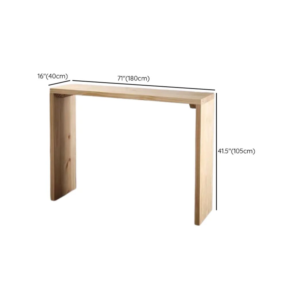 Tables de bar rectangulaires minimalistes en pin naturel