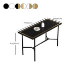 Tables de bar rectangulaires luxueuses en bois noir et or