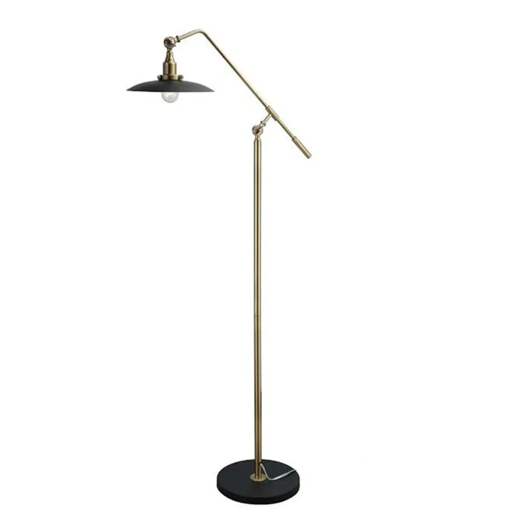 Lampada da terra industriale retrò regolabile in metallo