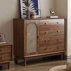 Meuble de rangement de salon en noyer de style moderne du milieu du siècle