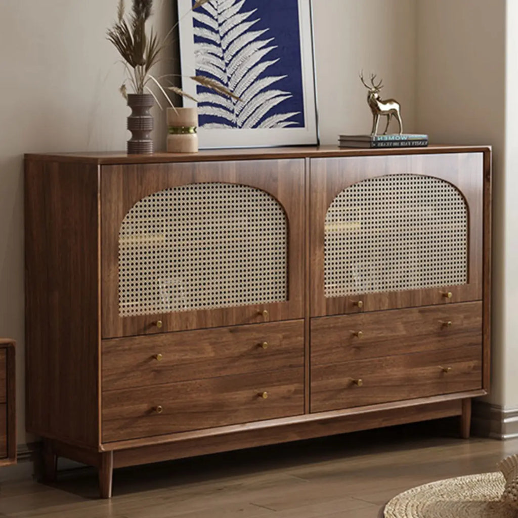 Meuble de rangement de salon en noyer de style moderne du milieu du siècle
