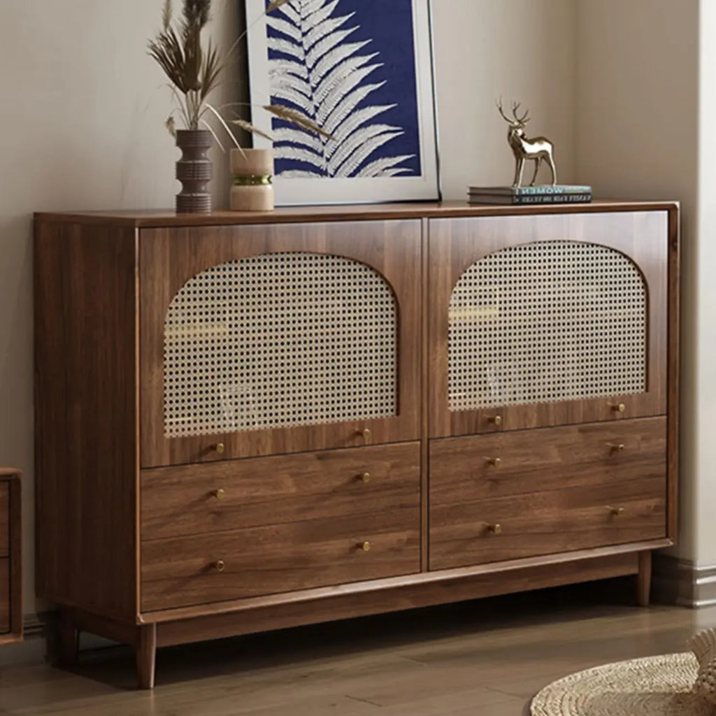 Meuble de rangement de salon en noyer de style moderne du milieu du siècle