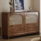 Meuble de rangement de salon en noyer de style moderne du milieu du siècle
