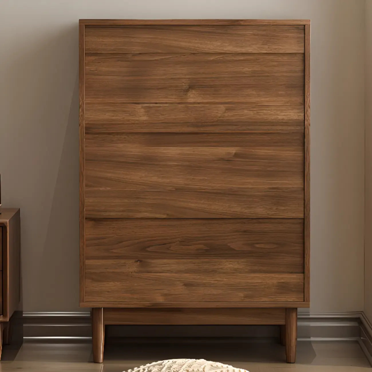 Meuble de rangement de salon en noyer de style moderne du milieu du siècle