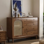 Meuble de rangement de salon en noyer de style moderne du milieu du siècle