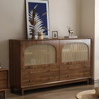 Meuble de rangement de salon en noyer de style moderne du milieu du siècle