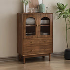 Meuble de rangement de salon en noyer de style moderne du milieu du siècle